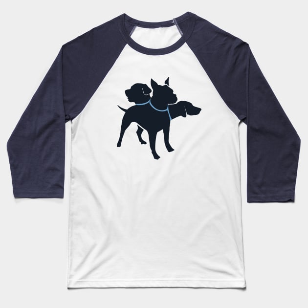 3 Barks Design Logo Baseball T-Shirt by TheBlueApe